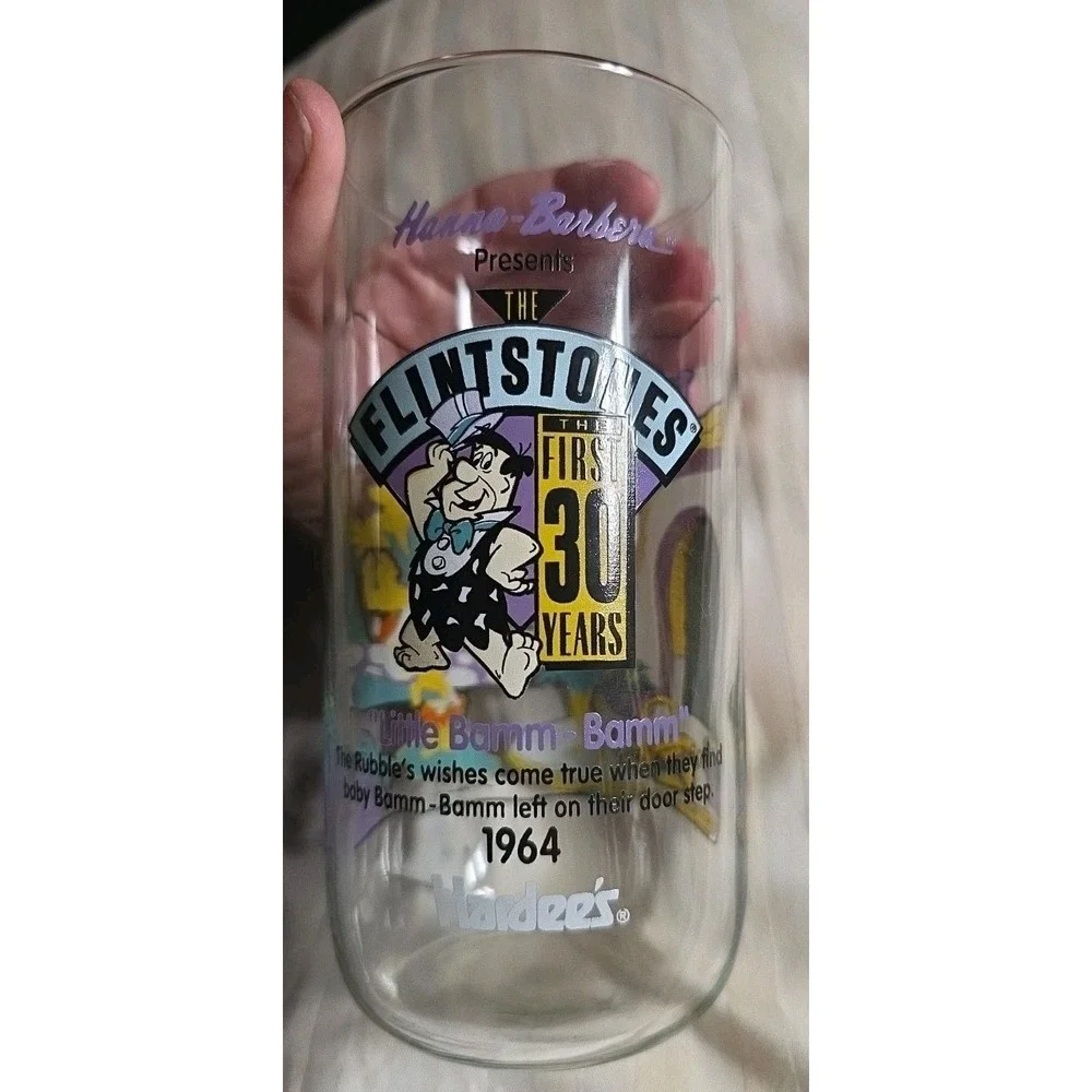 Hardee's The Flintstones First 30 Years Glass 
